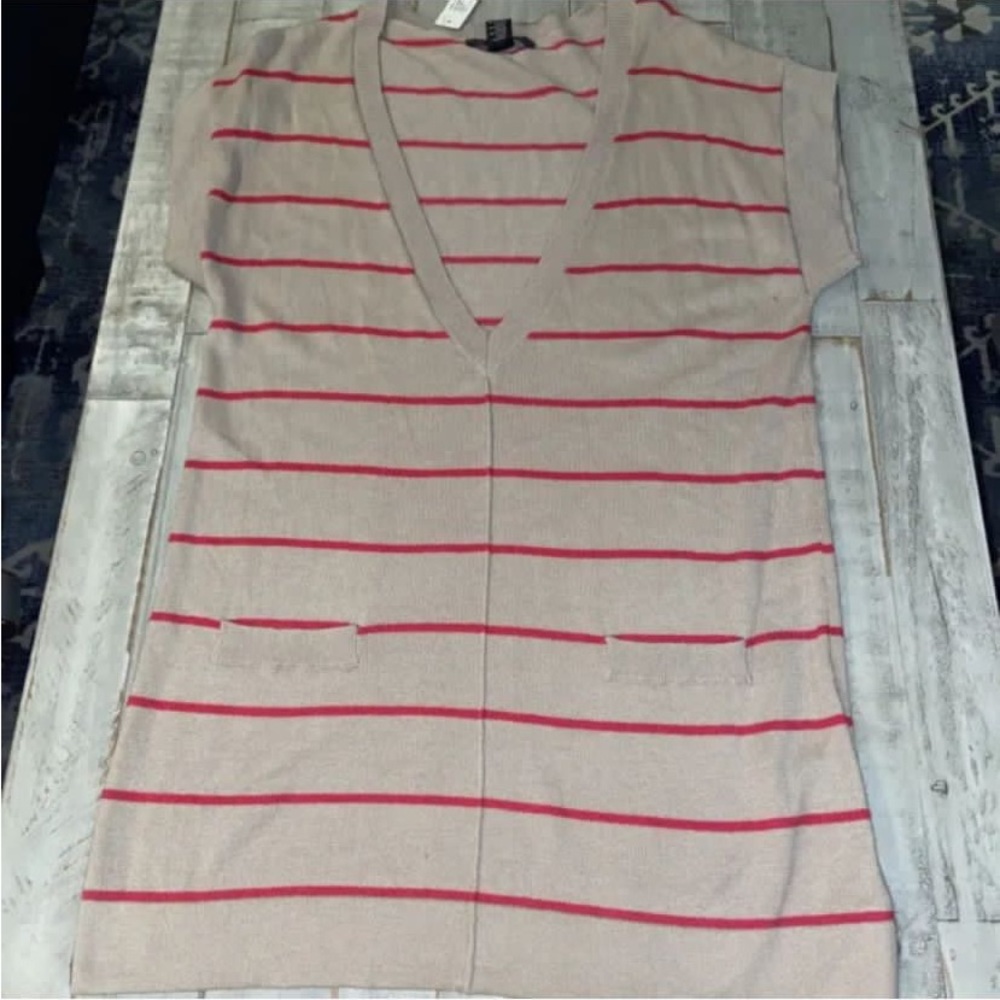 August silk dtriped cap sleeve dress
